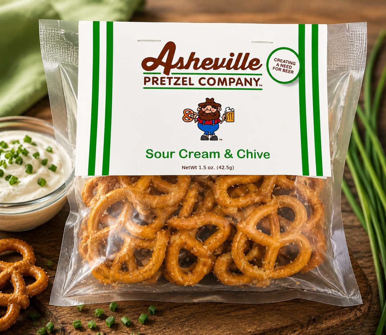 Sour Cream and Chive Pretzel Twists