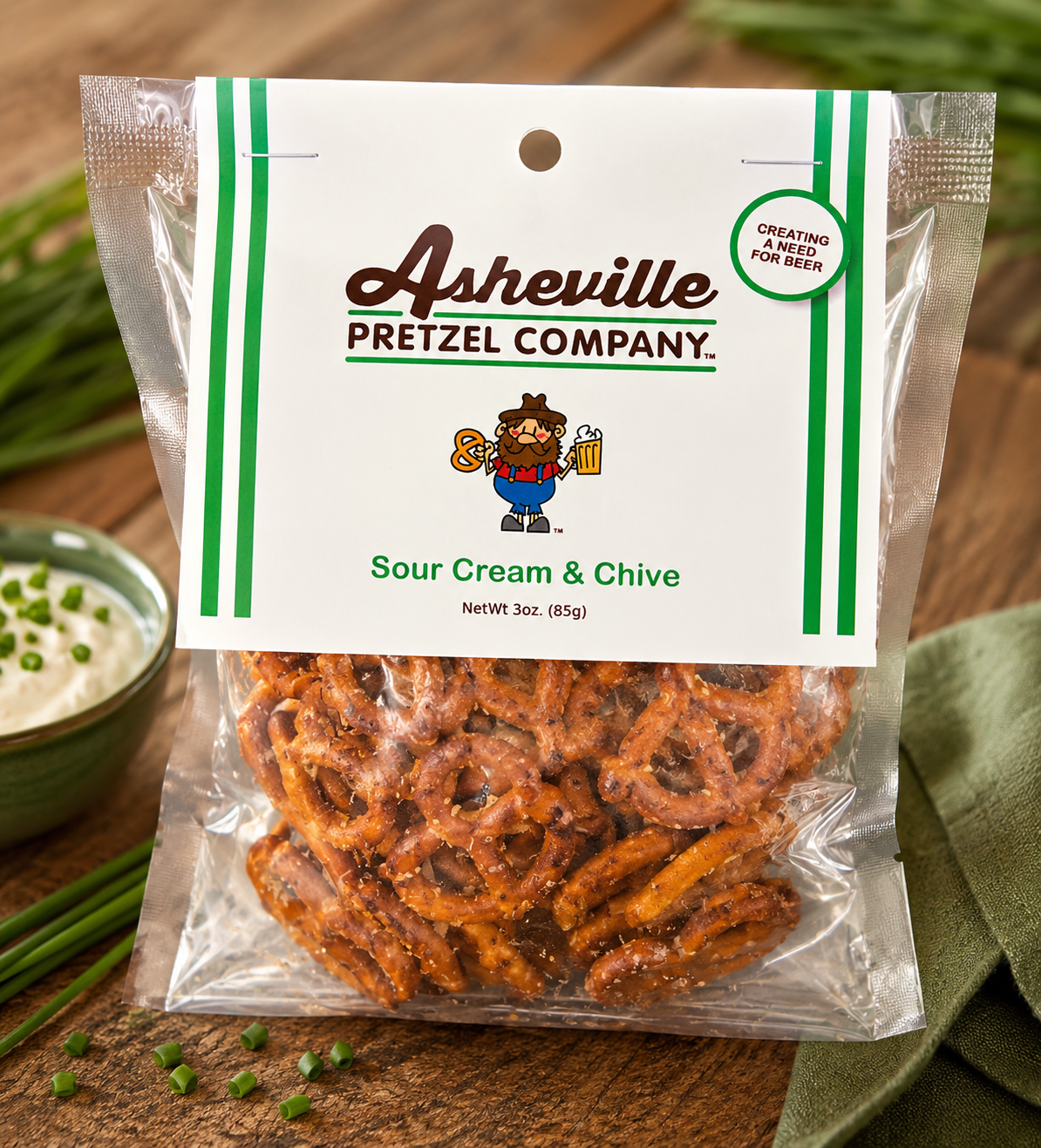 Sour Cream and Chive Pretzel Twists