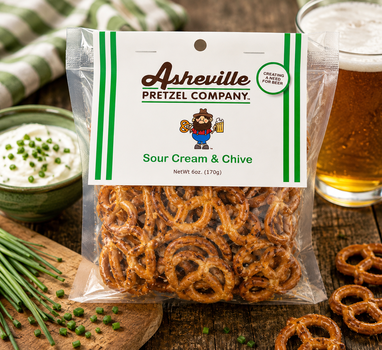 Sour Cream and Chive Pretzel Twists